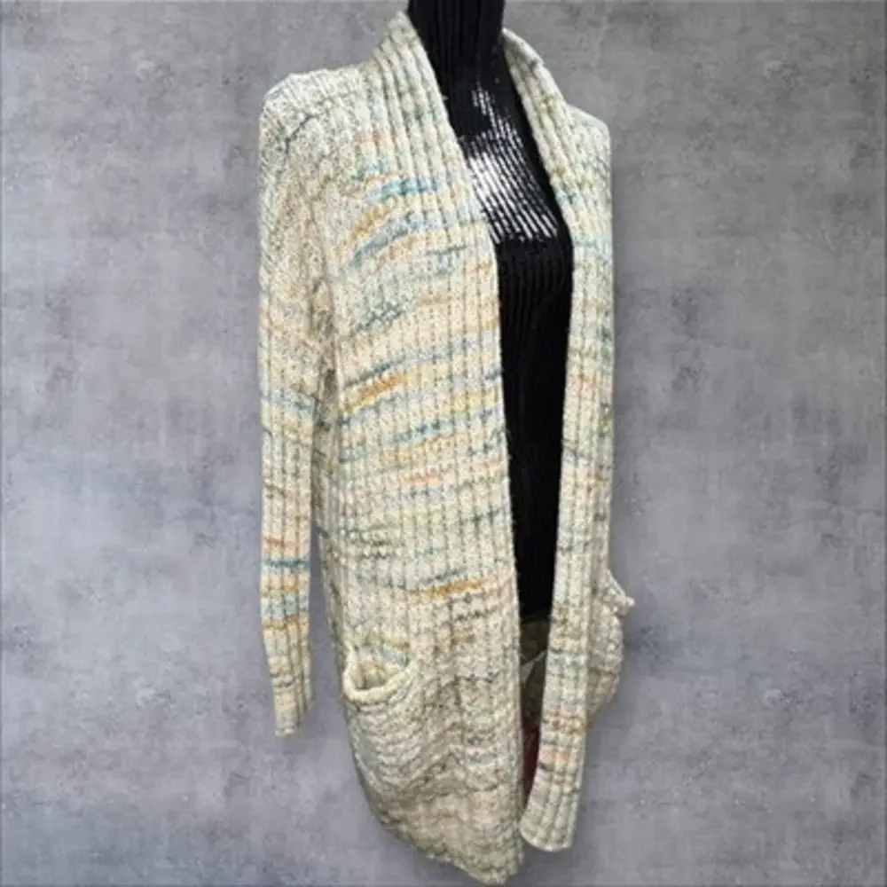 Anthropologie Space-Dyed‎ Multicolored Longline Cardigan Size XS X-Small - Picture 2 of 16